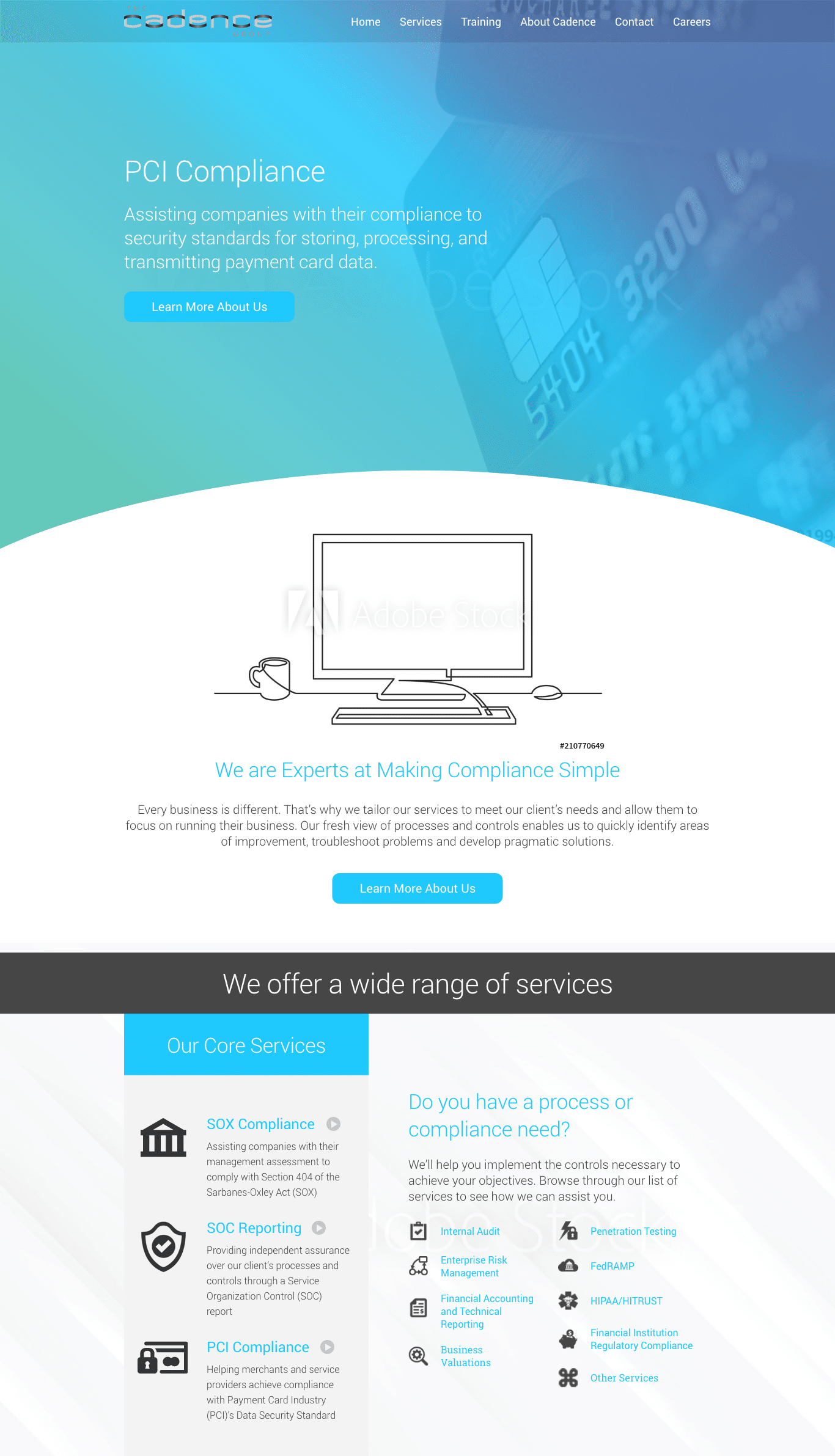 homepage mockup for client